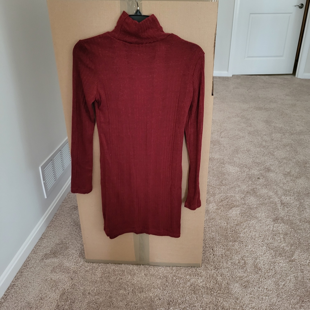 SHEIN Red Long Sleeve Dress